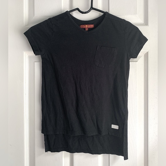 7 For all Mankind Black Tee - Picture 1 of 5